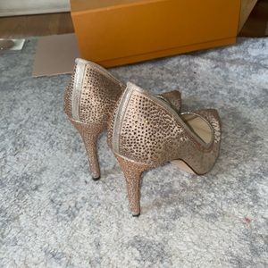 Rhinestone nude heels